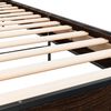 vidaXL Bettgestell Braun Eichen-Optik 90x200 cm Holzwerkstoff Metall