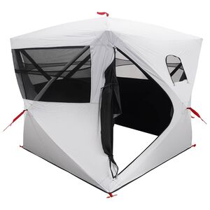 vidaXL Huntingzelt Wei&szlig; Verdunkelnd 2-Personen Polyester und Stahl