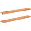 vidaXL Fensterb&auml;nke 2 stk. Lack 110 x 20 x 2 cm Massivholz Buche