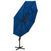 vidaXL Sonnenschirm mit Aluminium-Mast 4-lagig Azurblau 3x3 m