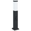 vidaXL Pollerleuchte mit Auslass 50 cm Schwarz IP44