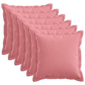 vidaXL Kissenbezug 6 pcs HOUTEN Rosa 30 x 30 cm Kunstleinen