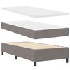 vidaXL Boxspringbett mit LED-Lichtleisten Taupe 100 x 200 cm Stoff