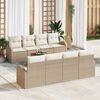 vidaXL Gartensofa-set mit Kissen 9 pcs Beige Poly-Rattan