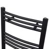 Handtuchheizk&ouml;rper Warmwasser Gebogen Schwarz 500x1160 mm