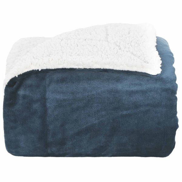 vidaXL &Uuml;berwurfdecke Marineblau 130 x 150 cm Fleece