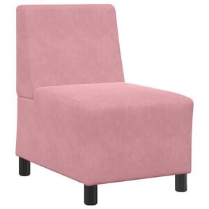 vidaXL Modulares Sofa ohne Armlehnen Rosa 55 cm Samt
