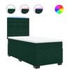 vidaXL Boxspringbett mit Matratze Dunkelgr&uuml;n 90x200 cm Samt