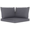 vidaXL Garten-Palettensofa 2-Sitzer mit Kissen in Anthrazit