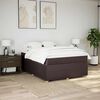 vidaXL Boxspringbett mit Matratze Dunkelbraun 140x190 cm Stoff