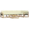 vidaXL Outdoor-Sofagarnitur 6 stk. Wei&szlig; und Creme