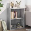 vidaXL B&uuml;cherregal 2 F&auml;cher Betongrau 60x30x76,5 cm Holzwerkstoff