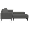 vidaXL Sofa mit Kissen Dunkelgrau 250 x 188 x 76 cm Cordstoff