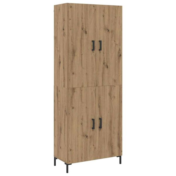 vidaXL Highboard Artisan-Eiche 69,5 x 34 x 180 cm Holzwerkstoff