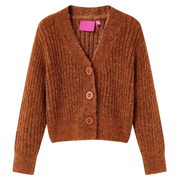 Kinder-Strickjacke Cognac 128