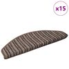 vidaXL Selbstklebende Treppenschoner 15 pcs Braun 65 x 21 x 4 cm