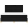 vidaXL LED Boxspringbett mit Matratze Schwarz 180 x 200 cm Stoff