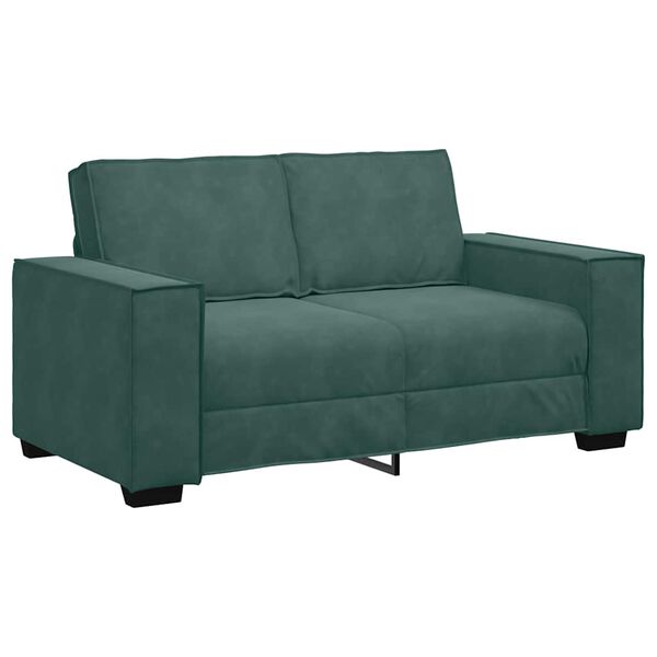 vidaXL 2-Sitzer-Sofa Dunkelgr&uuml;n 120 cm Samt