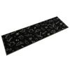 vidaXL K&uuml;chenteppich Waschbar &bdquo;Morning&ldquo;-Aufdruck Schwarz 45x150 cm Samt