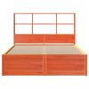 vidaXL Massivholzbett ohne Matratze Wachsbraun 140x190 cm Kiefernholz