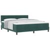 vidaXL Boxspringbett mit Kopfteil Dunkelgr&uuml;n 180 x 200 cm Samt