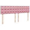 vidaXL Boxspringbett mit Matratze Rosa 180x200 cm Samt