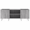 vidaXL Plattenschrank Grau Sonoma 121x38x48 cm Holzwerkstoff