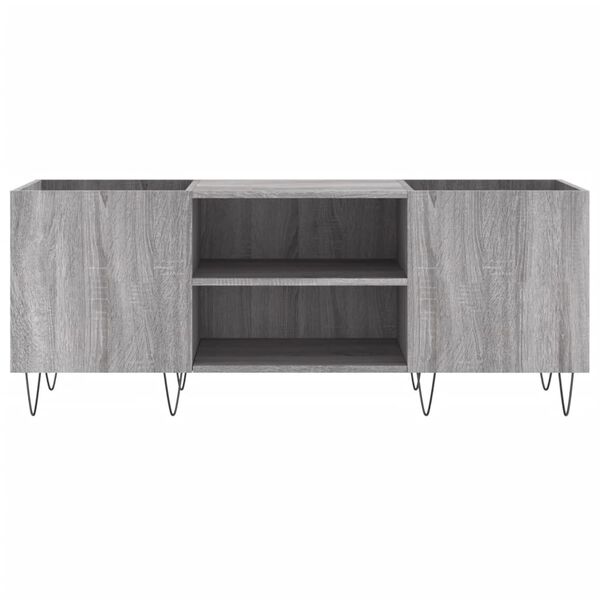 vidaXL Plattenschrank Grau Sonoma 121x38x48 cm Holzwerkstoff