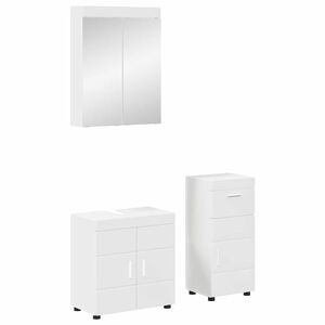 vidaXL Badezimmerm&ouml;bel-Set TULUM 3 Stk. Wei&szlig; 60 x 34 x 63 cm