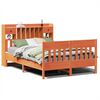 vidaXL Massivholzbett ohne Matratze Wachsbraun 150x200 cm Kiefernholz