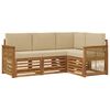 vidaXL Sofagarnituren mit Kissen 4 pcs Massivholz Akazie