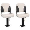vidaXL Bootssitze mit Podest 2 Stk. 360&deg; Drehbar