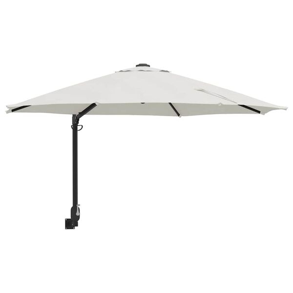 vidaXL Gartenparasol Beige und Schwarz 248 x 248 x 148 cm