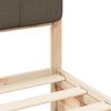 vidaXL Bettgestell mit gepolstertem Kopfteil Taupe 140 x 190 cm