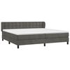 vidaXL Boxspringbett mit Matratze Dunkelgrau 200x200 cm Samt