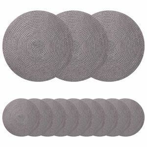 vidaXL Jute-Untersetzer 12 stk. Grau 100% Tossa-Jute