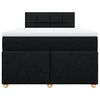 vidaXL Boxspringbett mit Matratze Schwarz 120x200 cm Stoff