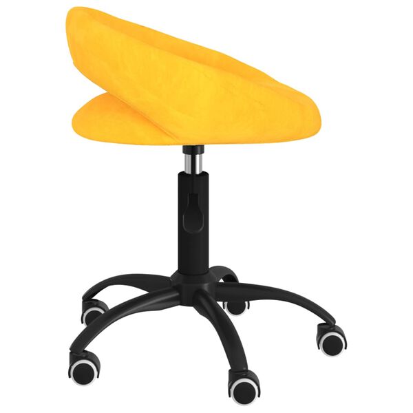 vidaXL Esszimmerst&uuml;hle 4 Stk. Drehbar Senfgelb Samt