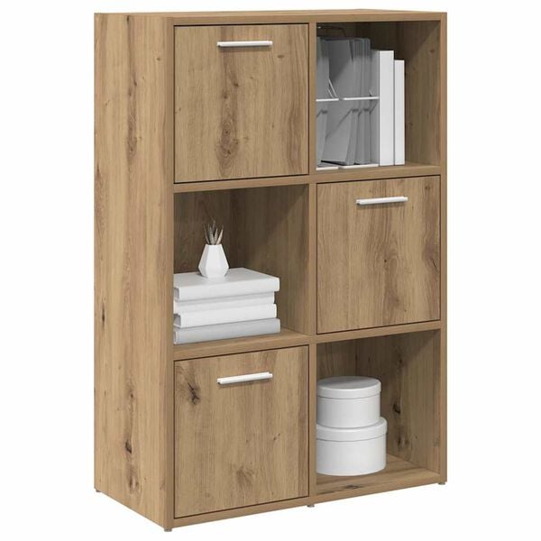vidaXL B&uuml;cherschrank Artisan-Eiche 60,5x30x90 cm Holzwerkstoff