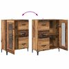 vidaXL Highboard Wandmontiert Altholz 69,5 x 34 x 180 cm Holzwerkstoff
