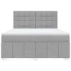 vidaXL Boxspringbett mit Matratze Hellgrau 180x200 cm Stoff