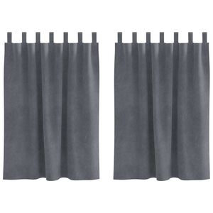 vidaXL Vorh&auml;nge 2 stk. Hellgrau 140 x 140 cm Samt