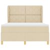 vidaXL Boxspringbett mit Matratze Creme 200 x 160 cm Stoff