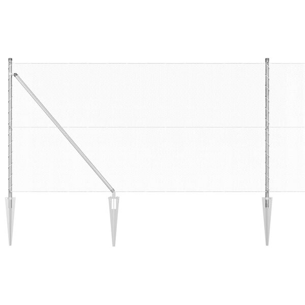 vidaXL Zaunpfosten Silber 100 x 1 m (13 mm Maschenweite) Stahl