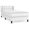 vidaXL Boxspringbett mit Matratze Weiß 80x200 cm Kunstleder