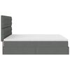vidaXL Ottoman-Bett mit Matratzen & LEDs Dunkelgrau 180x200 cm Stoff
