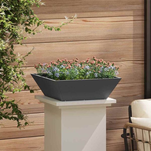 vidaXL Garten-Pflanzgef&auml;&szlig; 5 pcs Schwarz 50 x 50 x 15 cm