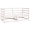 vidaXL Garten-Ecksofas 2 Stk. Wei&szlig; Kiefer Massivholz