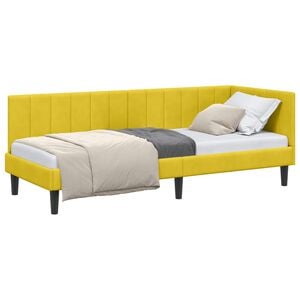 vidaXL Eckbettgestell Gelb 80 x 200 cm Samt