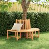 vidaXL Baumbank Halbrund &Oslash;160 cm Massivholz Teak